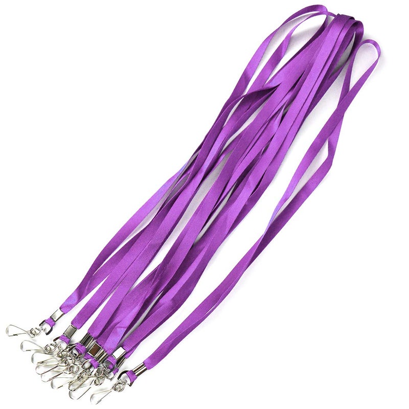 Bird Fiy Bulk Purple Lanyards for Id Badges Nylon Neck Flat Lanyard for ID Name Badge Holder/Name Tag - Image 5